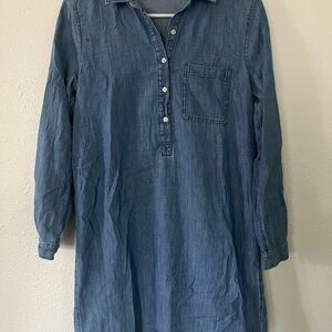 Old Navy Blue Denim Shirt Dress